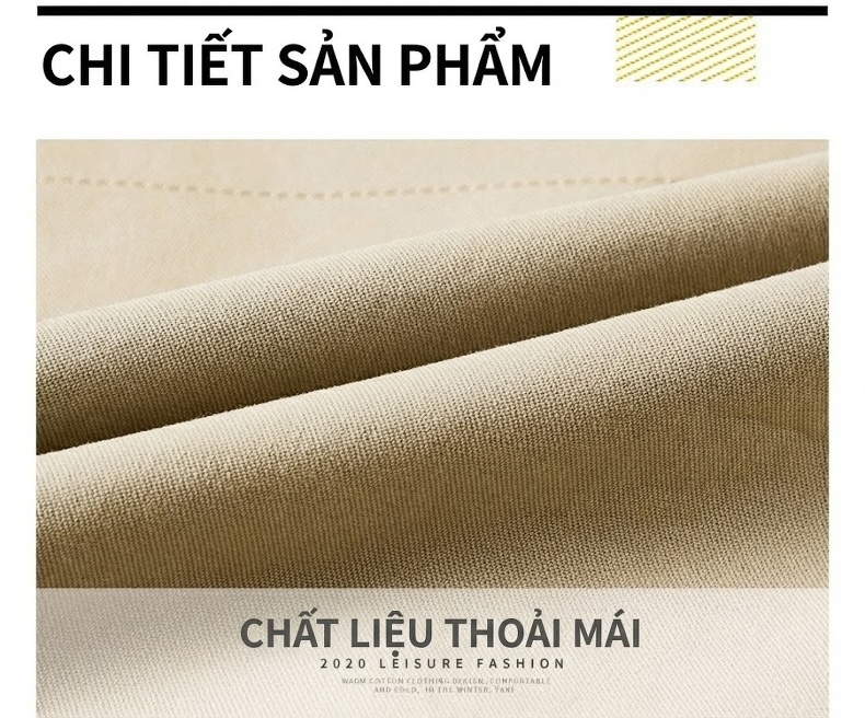 Áo Khoác Gió Nam Cotton Dáng Dài Vừa Thân Rộng Có Mũ Trùm Đầu Thu Đông Màu Đen, Be, Nâu, Xanh... chi tiết 16