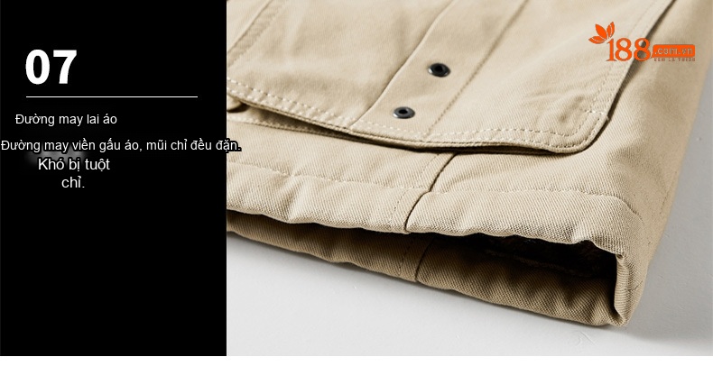 Áo Khoác Nam Cotton Dáng Dài Lót Lông Dày Dặn Màu Xanh, Kem, Nâu, Đen chi tiết 21