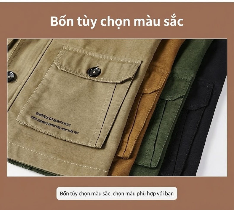 Áo Khoác Gió Nam Dáng Dài Vừa Vặn Có Mũ Trùm Đầu Phong Cách Casual Màu Be, Nâu, Xanh Lá, Đen chi tiết 8