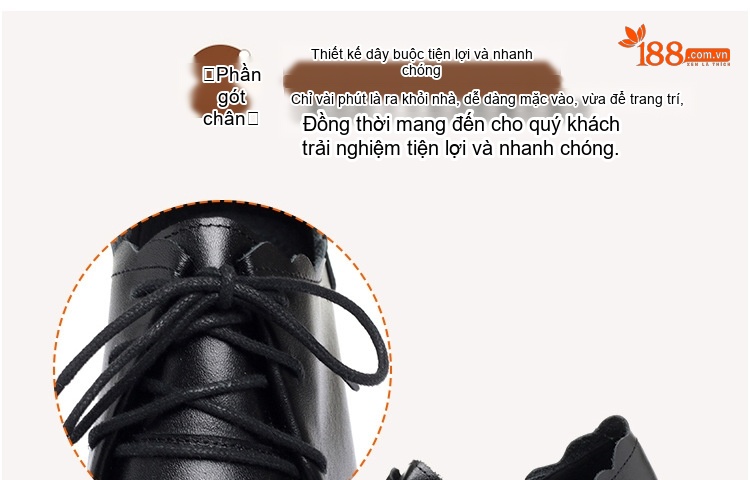 Giày Da Bò Nữ Cao Gót Chiều Cao Đế Khoảng 4cm Màu Đen, Đỏ chi tiết 6