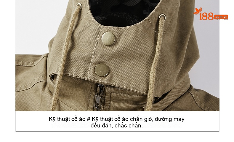Áo Khoác Gió Nam Dáng Dài Vừa Vặn Có Mũ Trùm Đầu Phong Cách Casual Màu Be, Nâu, Xanh Lá, Đen chi tiết 23