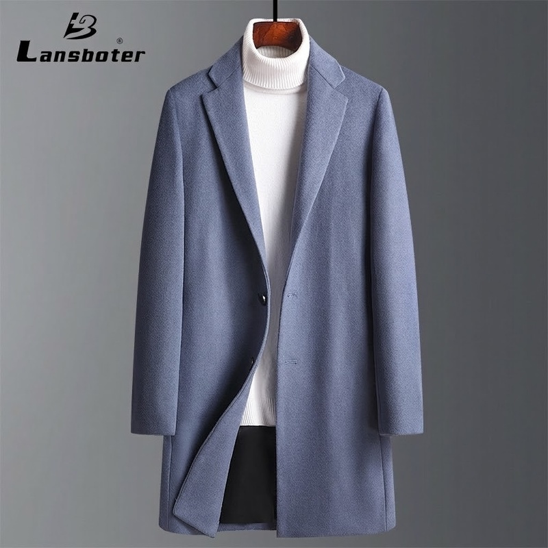 Áo Vest Nam Kẻ Sọc Thu Đông Tôn Dáng Hai Mặt Chất Liệu Len Màu Xám, Xanh Navy chi tiết 9