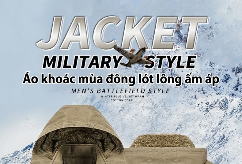 Áo Khoác Gió Nam Hàn Quốc Dáng Dài Cotton Lót Lông Dày Dặn Màu Đen, Nâu, Xanh Rêu, Be chi tiết 1