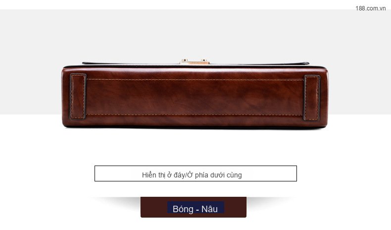 Cặp Túi Xách Tay Nam Công Sở Khóa Số Đựng Laptop Da Bóng Chống Nước Màu Nâu, Đen chi tiết 25