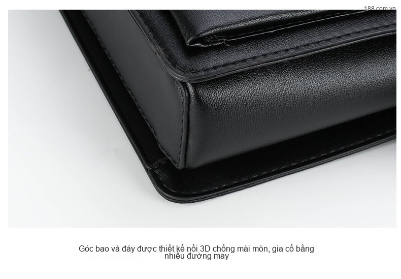 Túi Đeo Chéo/Xách Tay/Đựng Laptop Nam Da Bóng Khóa Số Công Sở Cổ Điển Màu Đen, Nâu chi tiết 29