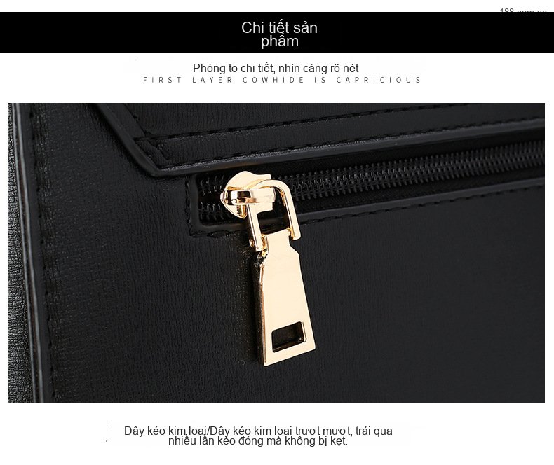 Túi Đeo Chéo/Xách Tay/Đựng Laptop Nam Da Bóng Khóa Số Công Sở Cổ Điển Màu Đen, Nâu chi tiết 26