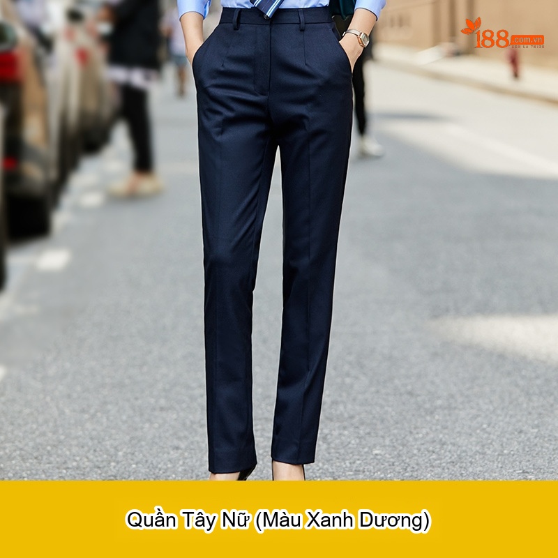 Áo Sơ Mi Dài Tay Nam/Nữ Cotton Chống Nhăn Sọc Caro Công Sở Màu Xanh Dương