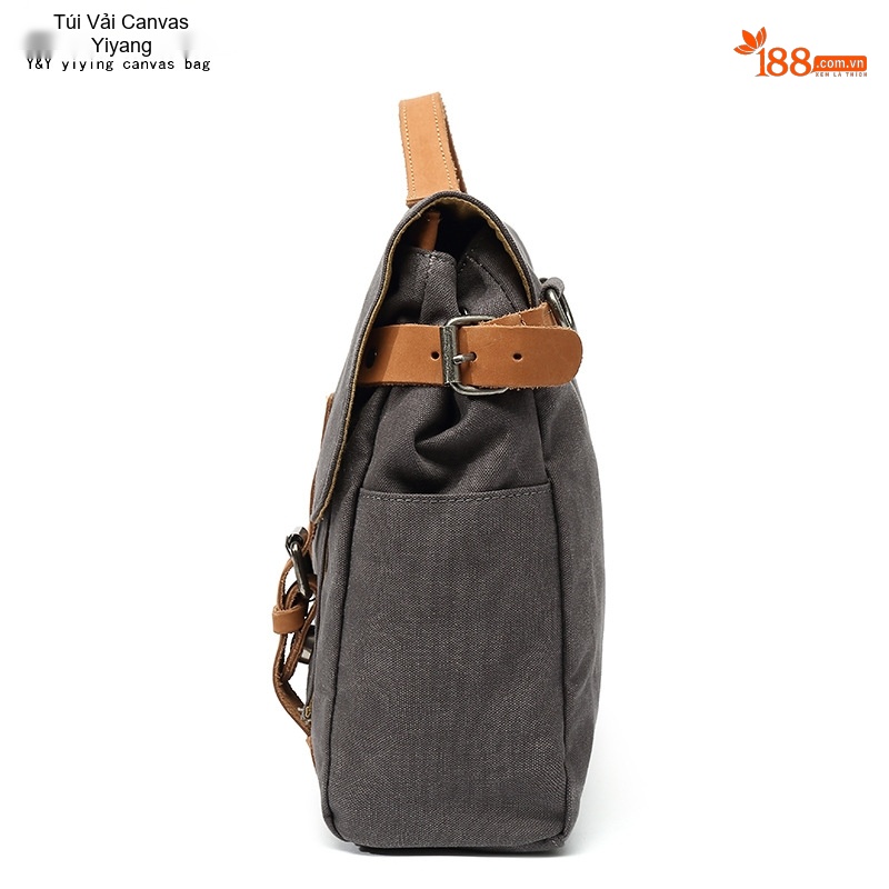Túi Đeo Chéo Nam Vải Canvas Đa Năng Phong Cách Hàn Quốc Màu Xám, Xanh Lá, Nâu, Đen...