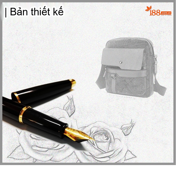Túi Đeo Vai Vải Canvas Nam Nắp Da Túi Đựng Máy Ảnh Đeo Chéo Ngực Bụng Màu Nâu, Xanh Rêu chi tiết 2