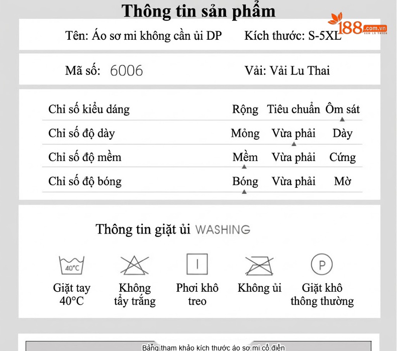 Áo Sơ Mi Dài Tay Nam Nữ Cotton Chống Nhăn Thêu Logo Màu Xanh Lam chi tiết 16