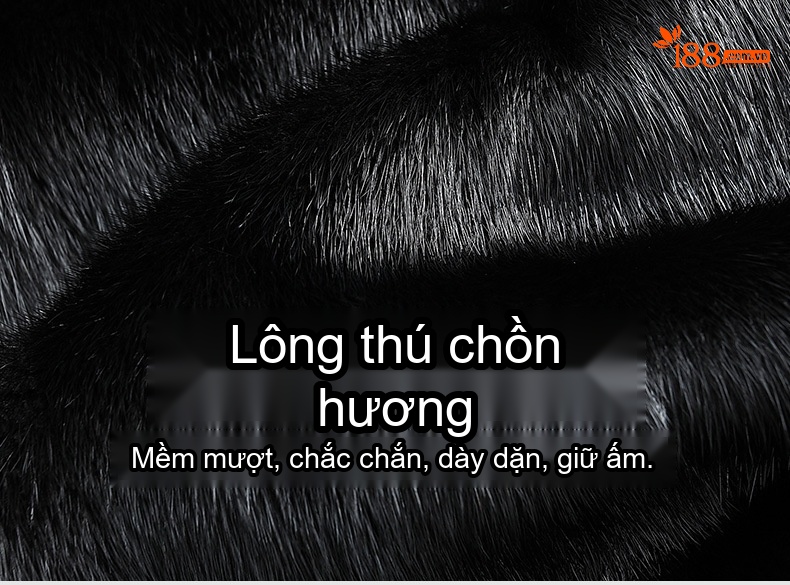 Áo Khoác Da Nam Da Dê Lót Lông Chồn Cao Cấp Màu Đen chi tiết 4