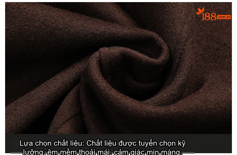 Áo Khoác Dạ Nam Dáng Dài Lót Lông Vũ Cổ Lông Cao Cấp Giữ Ấm Màu Đen, Xám, Nâu chi tiết 16