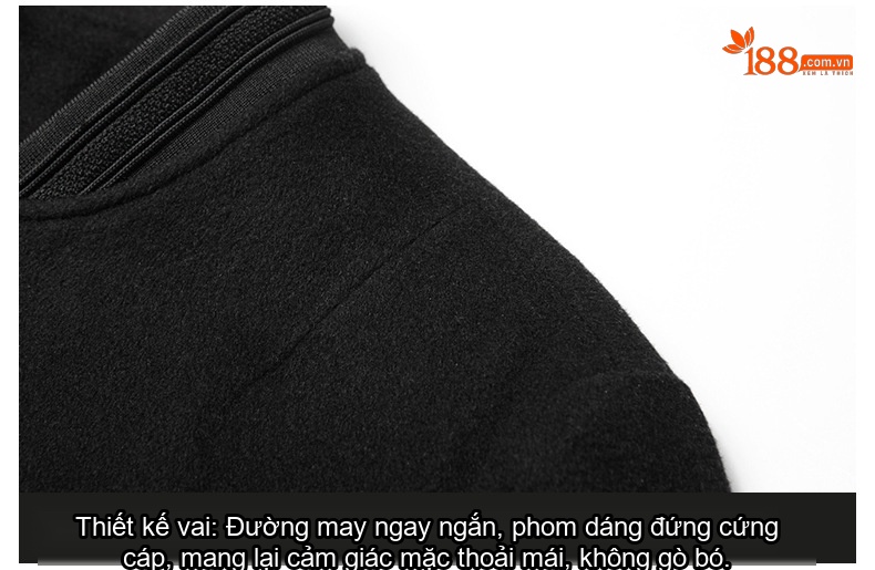 Áo Khoác Bomber Nam Vải Nỉ Dáng Rộng Màu Đen, Xám chi tiết 8