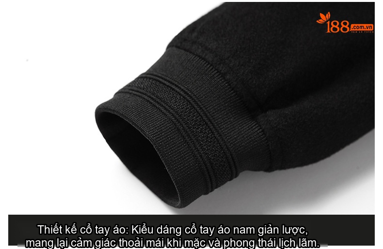 Áo Khoác Bomber Nam Vải Nỉ Dáng Rộng Màu Đen, Xám chi tiết 10