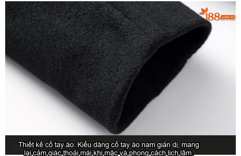 Áo Khoác Dạ Nam Trung Dài Dáng Ôm Hai Hàng Khuy Phong Cách Hàn Quốc Màu Đen, Xám chi tiết 12