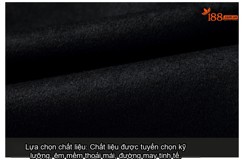 Áo Khoác Dạ Nam Trung Dài Dáng Ôm Hai Hàng Khuy Phong Cách Hàn Quốc Màu Đen, Xám chi tiết 11