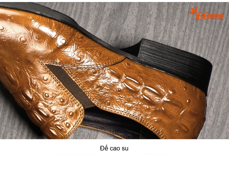 Giày Lười Nam Da Thật Vân Cá Sấu Chiều Cao Đế Khoảng 3cm Màu Đen, Nâu chi tiết 23