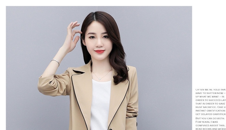 Áo Khoác Trench Coat Nữ Dáng Dài Vừa Phong Cách Thời Trang Thu Đông Màu Be chi tiết 20