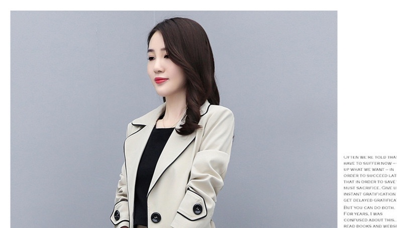Áo Khoác Trench Coat Nữ Dáng Dài Vừa Phong Cách Thời Trang Thu Đông Màu Be chi tiết 13