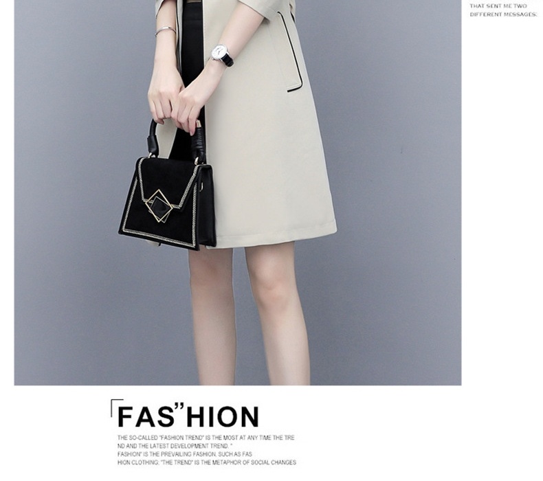 Áo Khoác Trench Coat Nữ Dáng Dài Vừa Phong Cách Thời Trang Thu Đông Màu Be chi tiết 14