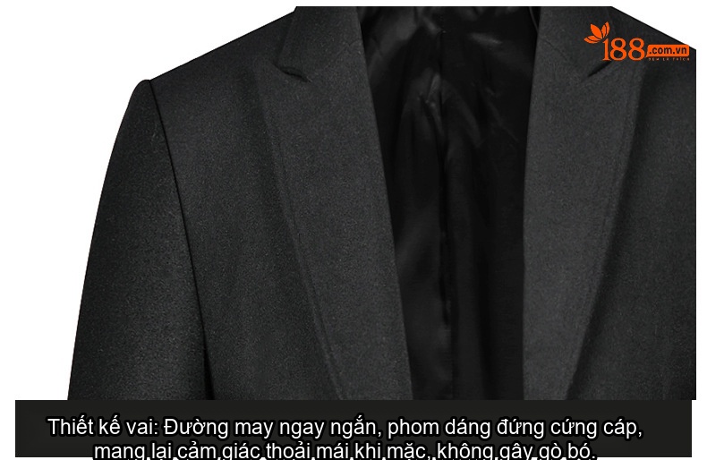 Áo Khoác Dạ Nam Trung Niên Dáng Dài Vừa Cúc Đôi Màu Đen, Xám chi tiết 9