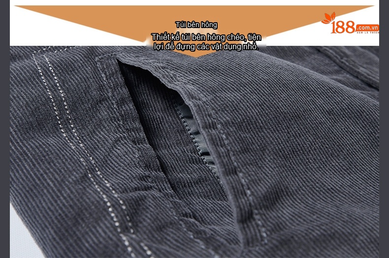Áo Khoác Nam Cotton Lót Lông Cừu Non Dáng Rộng Màu Xám, Xanh, Nâu chi tiết 29