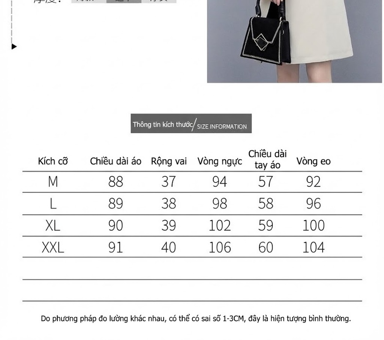 Áo Khoác Trench Coat Nữ Dáng Dài Vừa Phong Cách Thời Trang Thu Đông Màu Be chi tiết 8