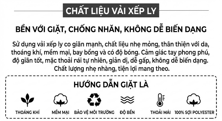 Áo Thun Nữ Tay Dài Cổ Lọ Kiểu Hàn Quốc Họa Tiết Caro Dập Ly Màu Trắng, Xanh Dương, Kem, Xám... chi tiết 8