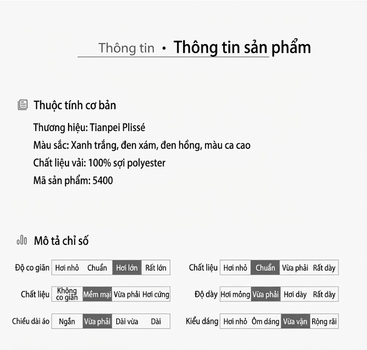 Áo Thun Nữ Tay Dài Cổ Lọ Kiểu Hàn Quốc Họa Tiết Caro Dập Ly Màu Trắng, Xanh Dương, Kem, Xám... chi tiết 9