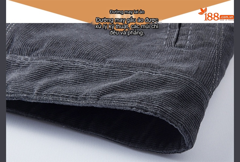 Áo Khoác Nam Cotton Lót Lông Cừu Non Dáng Rộng Màu Xám, Xanh, Nâu chi tiết 28