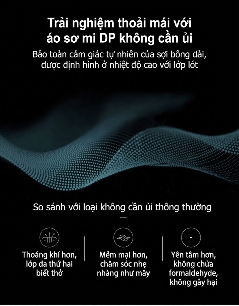 Áo Sơ Mi Nam Tay Ngắn Cotton Dáng Ôm Chống Nhăn Màu Xanh, Trắng chi tiết 2