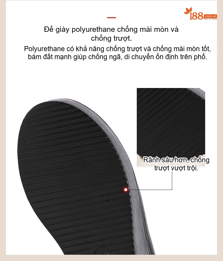 Giày Búp Bê Nữ Da Bóng Đế Xuồng Chiều Cao Đế Khoảng 5cm Màu Đen, Trắng, Nâu, Đỏ... chi tiết 4