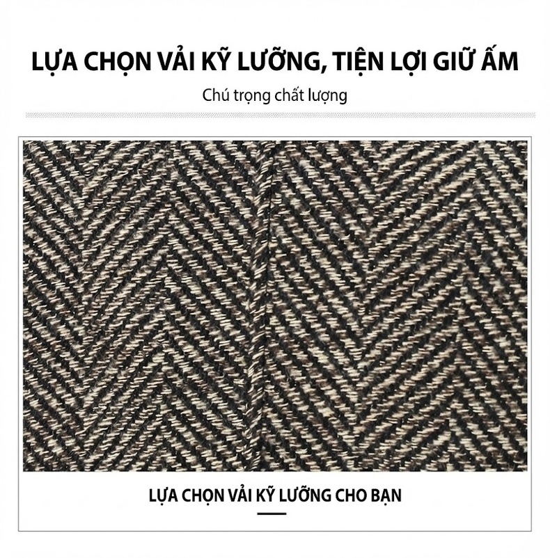 Áo Khoác Dạ Nữ Dáng Dài Hàn Quốc Cổ Bẻ Thắt Eo Màu Xám chi tiết 5
