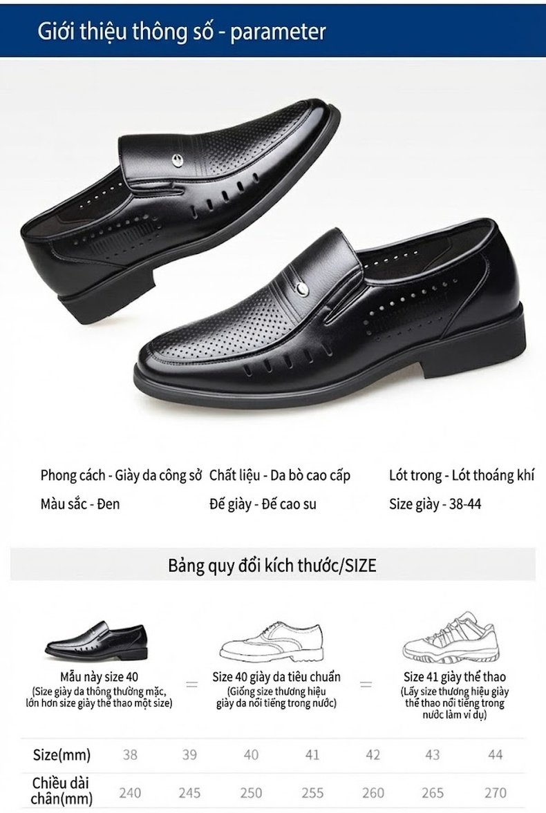 Giày Lười Nam Da Bóng Lót Lông Chiều Cao Đế 6cm Màu Đen, Nâu chi tiết 5
