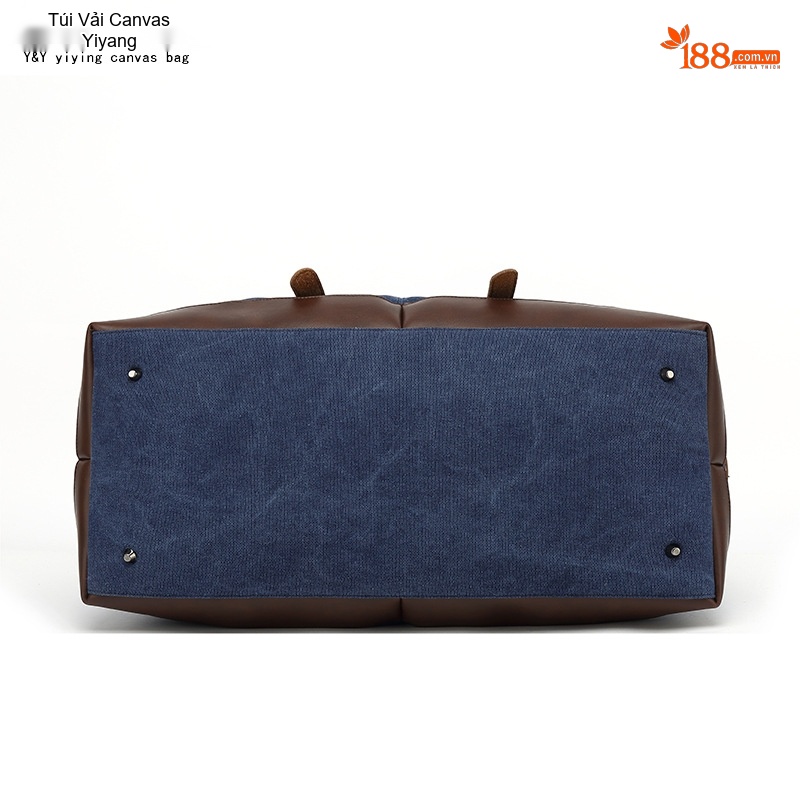 Túi Du Lịch Vải Canvas Sức Chứa Lớn Đựng Đồ Tập Yoga Ngắn Dài Ngày Màu Xanh Dương, Xám, Nâu, Xanh Lá