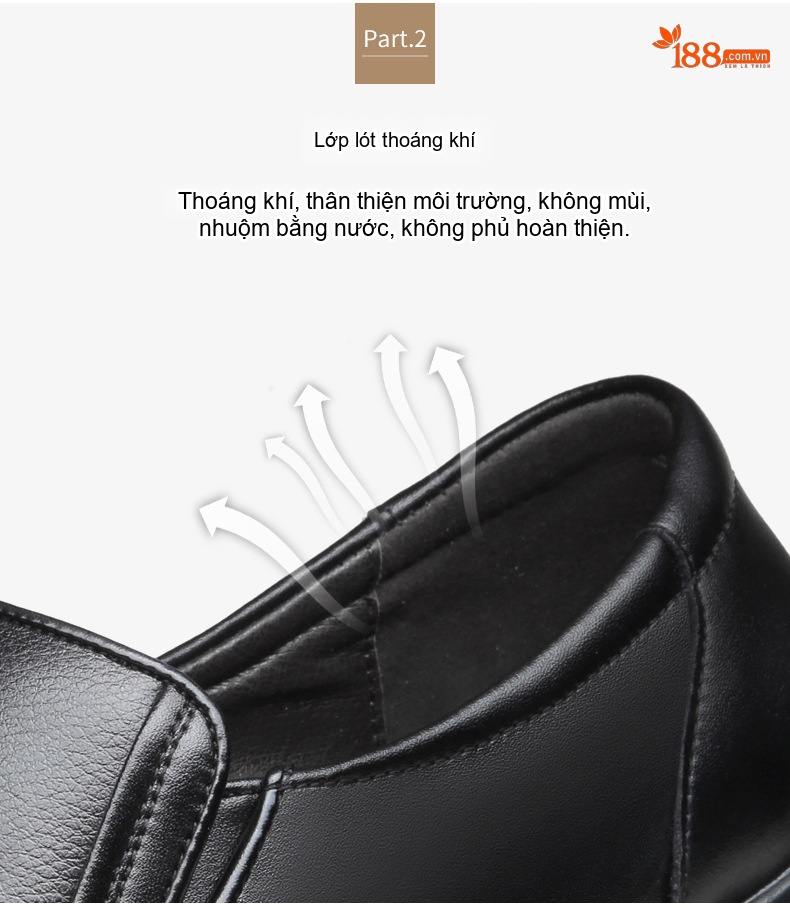 Giày Lười Nam Da Bò Mềm Mại Chiều Cao Đế Khoảng 3cm Màu Đen, Nâu chi tiết 19