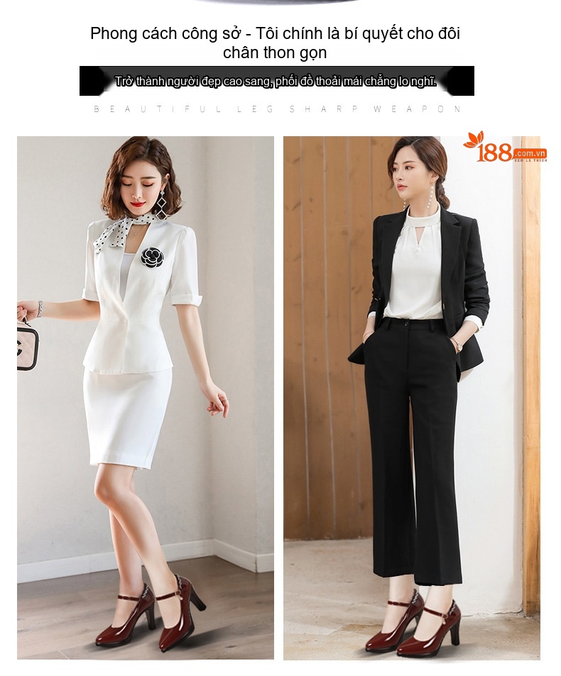 Giày Cao Gót Nữ Da Bóng Mũi Nhọn Quai Ngang Chiều Cao Đế Khoảng 8cm Màu Đen, Đỏ Rượu Vang chi tiết 1