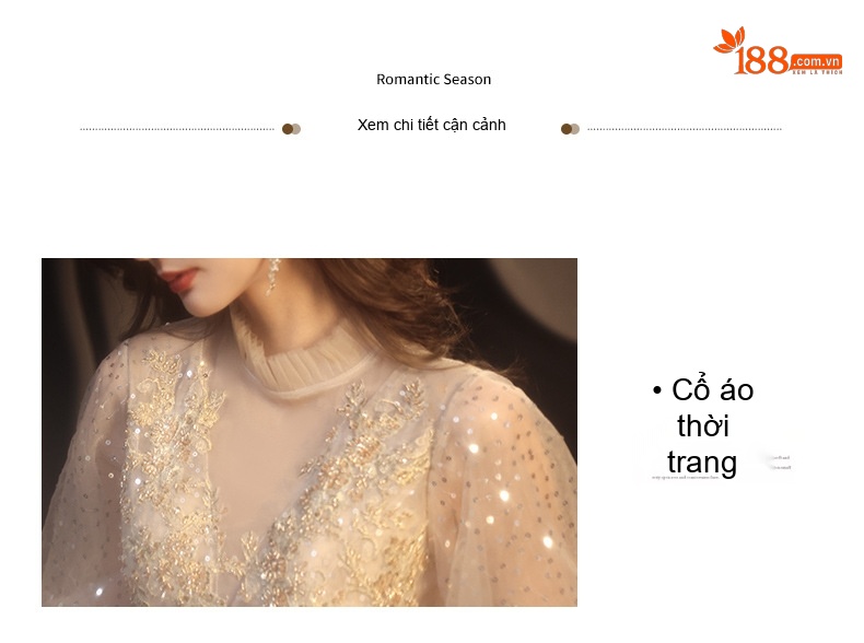 Váy Dự Tiệc Dáng Xòe Tay Lỡ Phong Cách Tiểu Thư Màu Be chi tiết 14