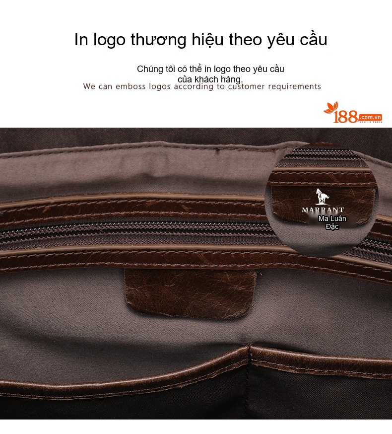 Túi Đeo Chéo Nam Da Bò Dáng Postman Cổ Điển Vintage Đựng Laptop Đi Làm Màu Nâu chi tiết 7