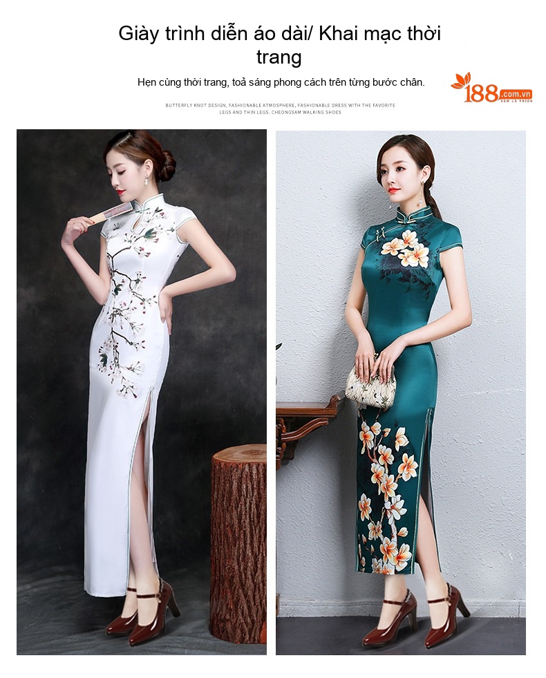 Giày Cao Gót Nữ Da Bóng Mũi Nhọn Quai Ngang Chiều Cao Đế Khoảng 8cm Màu Đen, Đỏ Rượu Vang chi tiết 2