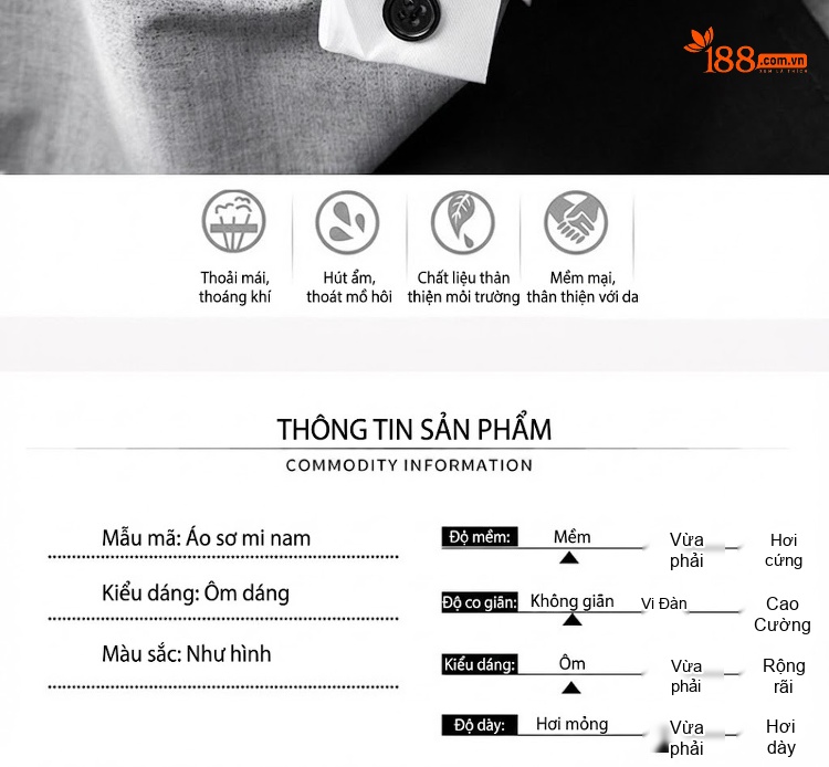 Áo Sơ Mi Nam Tay Dài Cotton In Hình Tia Sét Thời Trang Cao Cấp Màu Trắng, Đen, Đỏ chi tiết 5