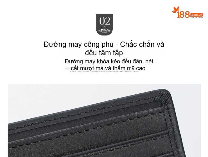 Ví Da Bò Nam Ngắn Dáng Gập Có Ngăn Lật Màu Đen chi tiết 8