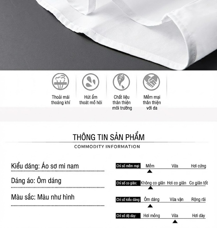 Áo Sơ Mi Nam Tay Dài Thêu Họa Tiết Đính Hạt Phong Cách Thời Trang Màu Trắng, Đen chi tiết 5