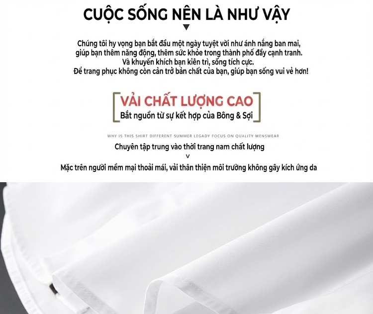 Áo Sơ Mi Nam Tay Dài Phối Sọc Dáng Ôm Vừa Vặn Phong Cách Công Sở Màu Trắng, Đen chi tiết 4