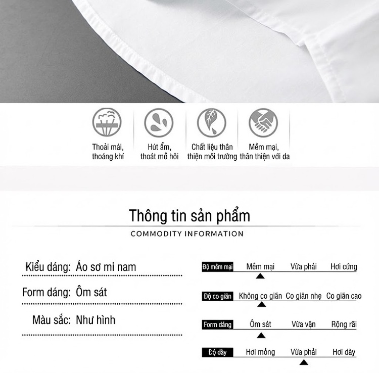 Áo Sơ Mi Tay Dài Nam Phối Màu Đen Trắng Phong Cách Thời Trang chi tiết 5