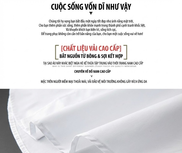 Áo Sơ Mi Nam In Họa Tiết Cổ Áo Chống Nhăn Màu Trắng, Đen chi tiết 3