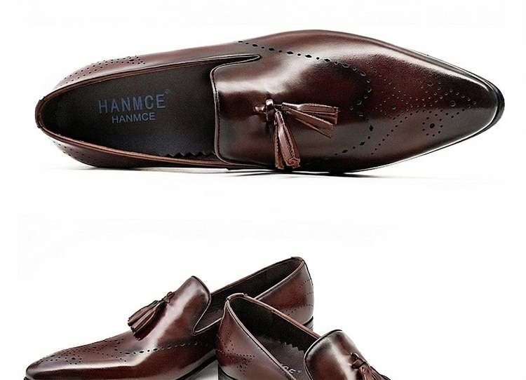 Giày Lười Nam Da Bò Penny Loafer Chiều Cao Đế Khoảng 3cm Màu Đen, Nâu chi tiết 8