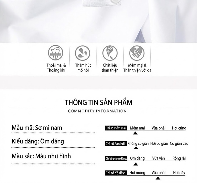 Áo Sơ Mi Nam Tay Dài Thêu Hoa Văn Kim Loại Phong Cách Nightclub Màu Trắng chi tiết 4