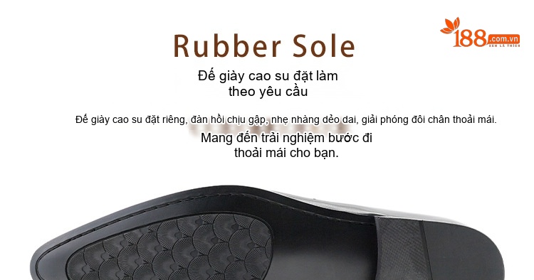 Giày Lười Nam Da Bò Penny Loafer Chiều Cao Đế Khoảng 3cm Màu Đen, Nâu chi tiết 3
