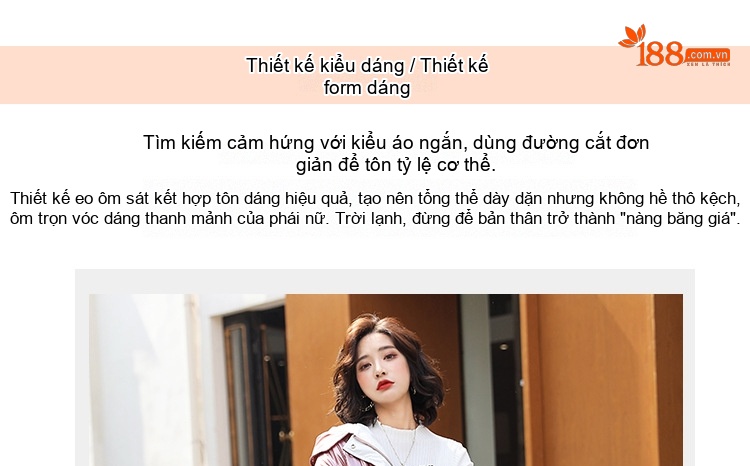 Áo Khoác Phao Nữ Da Bóng Dáng Ngắn Mũ Trùm Đầu Lót Lông Trắng Ấm Áp Màu Hồng chi tiết 7
